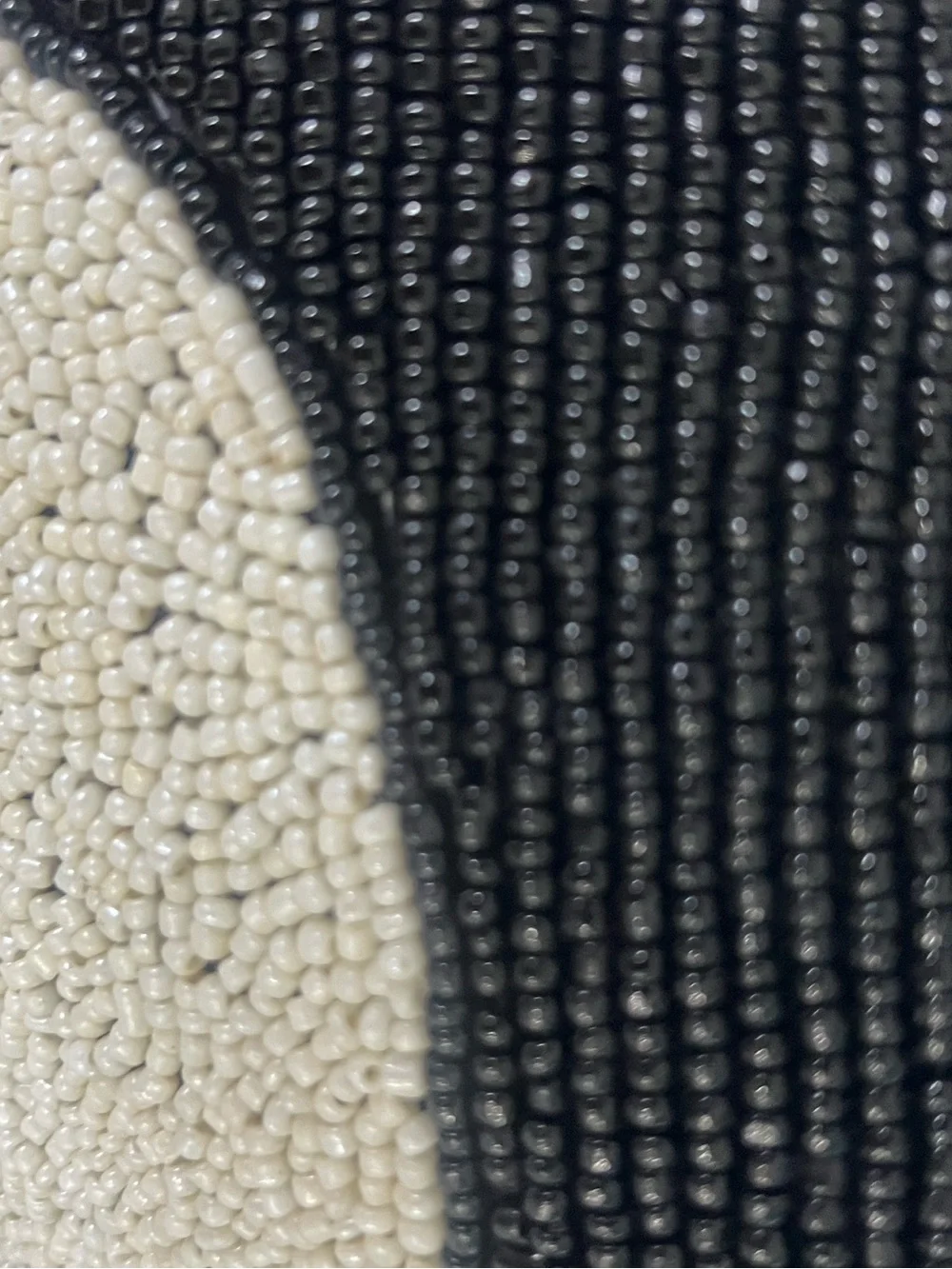 Skull Hand Beaded Black White Halloween Pillow